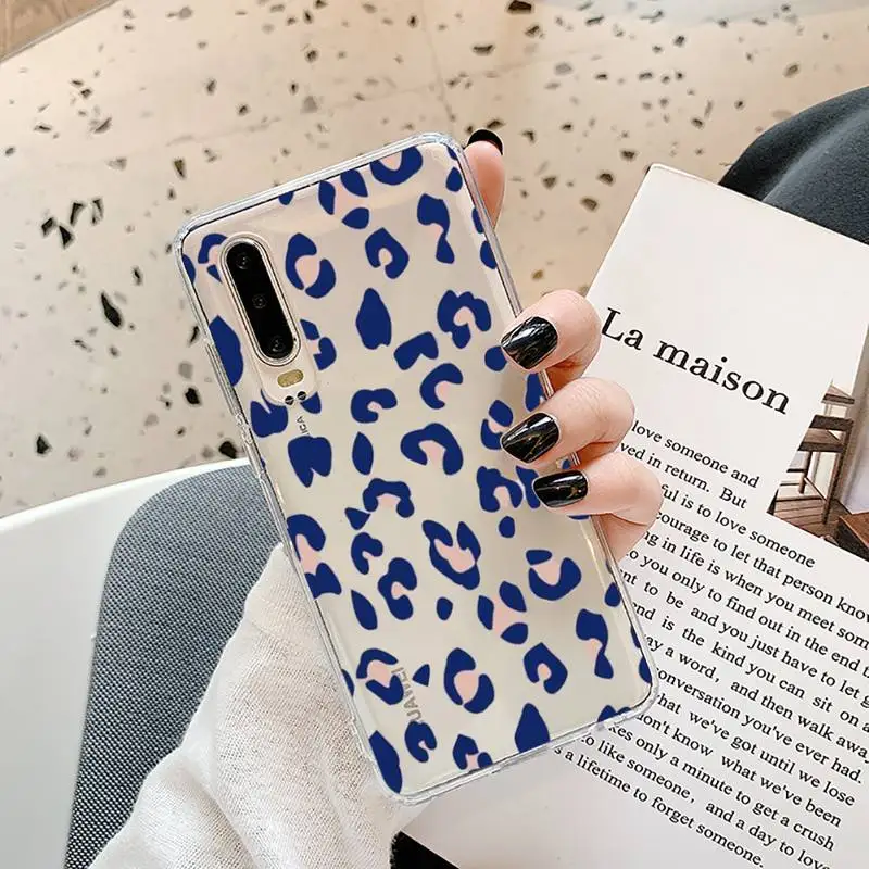 

Leopard Print Phone Cases Transparent for Samsung A71 S9 10 20 HUAWEI p30 40 honor 10i 8x xiaomi note 8 Pro 10t 11