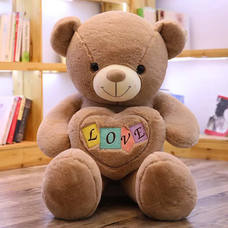 

High Quality 100/110CM 3 Colors Teddy Bear Stuffed Animals Bear Plush Toys Teddy Bear Doll Lovers Birthday Baby Gift