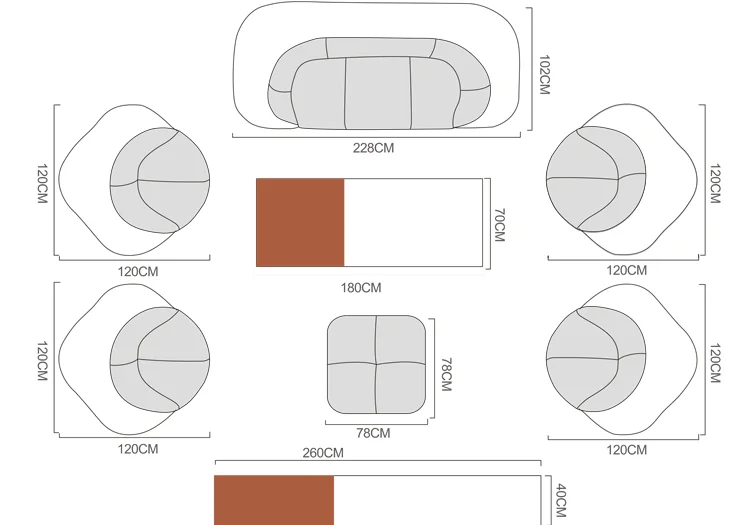 Современный диван для гостиной черно-белый из натуральной кожи | Мебель