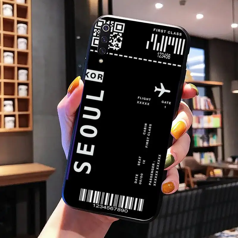 

Cute FIRST CLASS PLANE TICKET Phone Case for Xiaomi Mi9 9SE 8SE Pocophone F1 Mi8 Lite