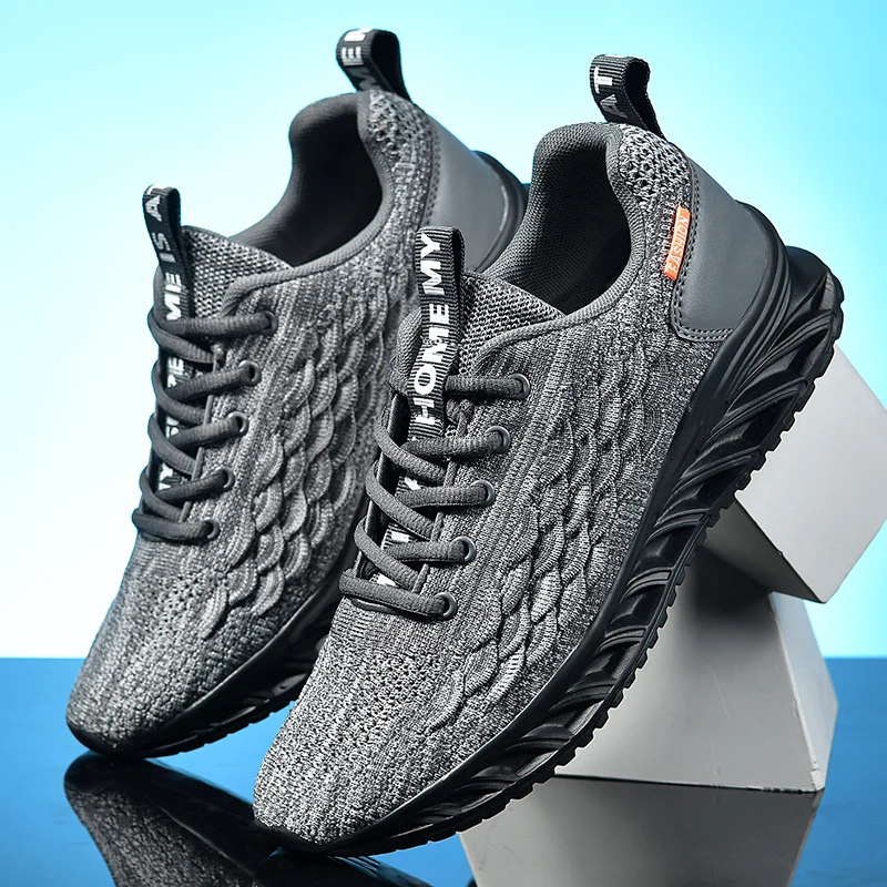 

Men's Running Shoes Sneakers 2020 Popular Men's Shoes Flying Woven Breathable Mesh Sneakers Men's Comfortable Light Elastic