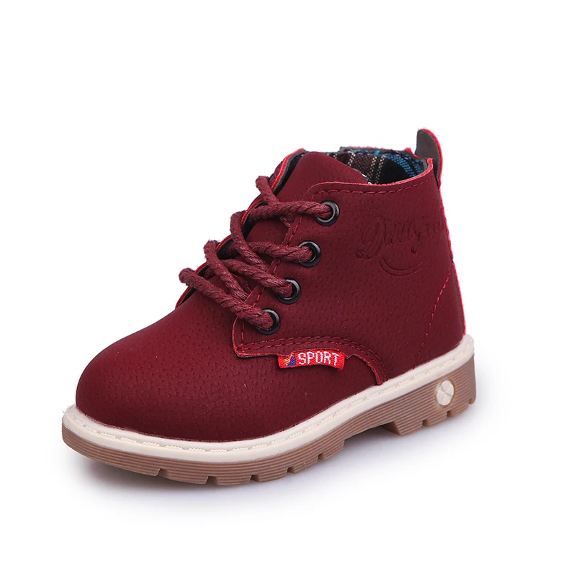 Зимние ботинки для девочек теплые модные Детская хлопковая обувь на мягкой