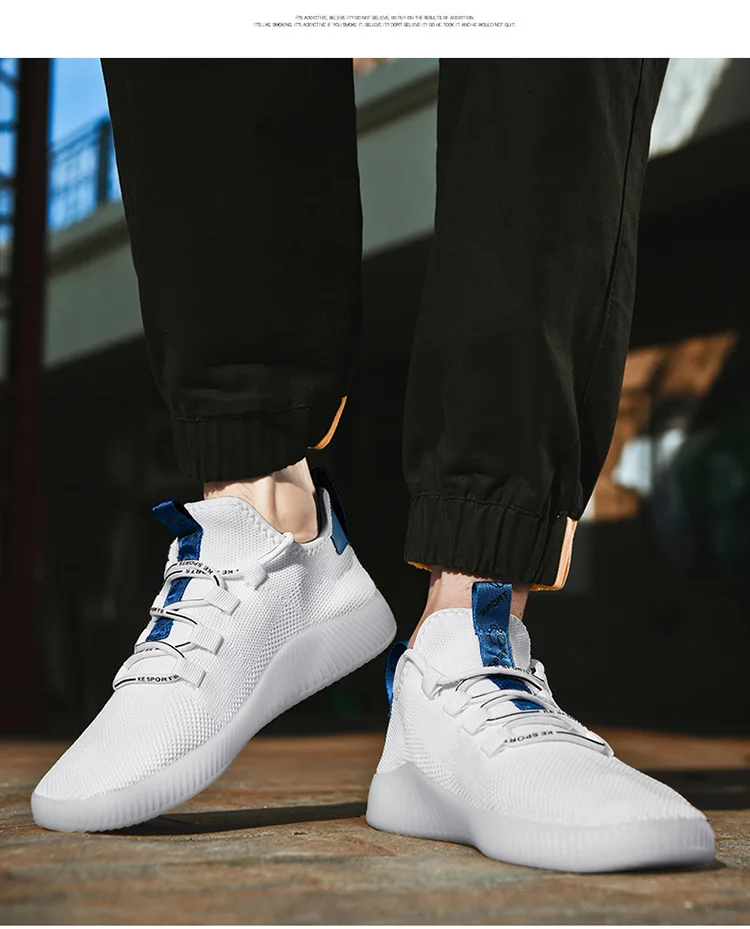 

A12-Men's shoes summer 2020 new breathable sports shoes men's flying woven men's shoes casual shoes