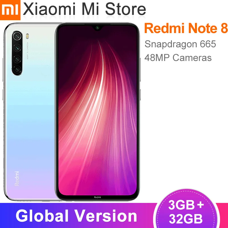 Глобальная версия Xiaomi Redmi Note 8 3 Гб RAM 32 ГБ ROM 48 МП задняя камера мобильный телефон