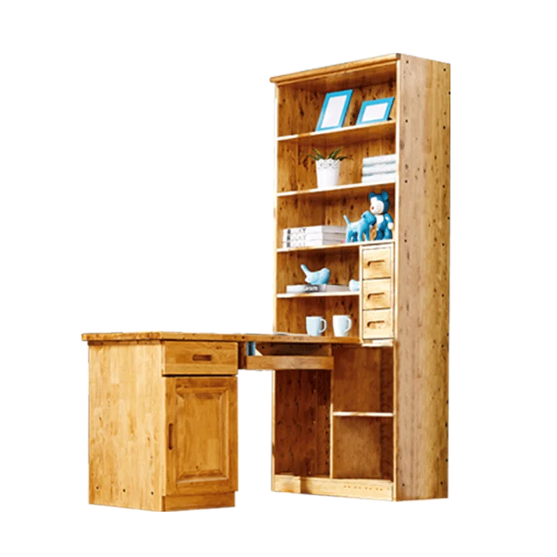 Луи Мода компьютерный стол все дерево угловой книжный шкаф комбинация