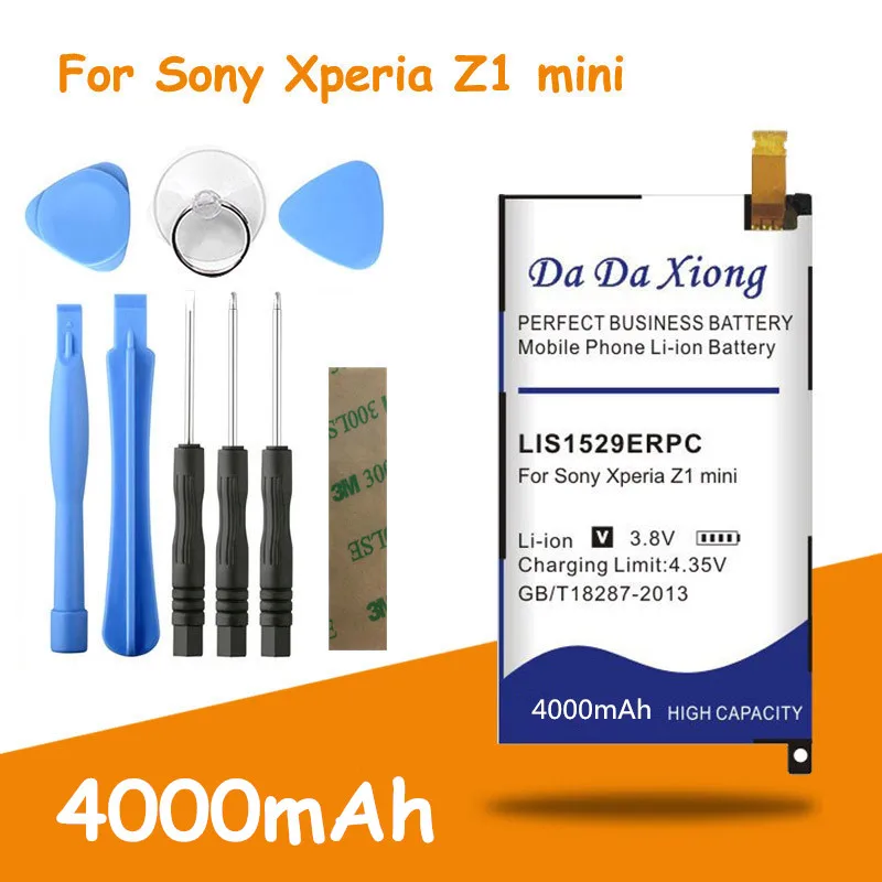 Бесплатная доставка аккумулятор 4000 мАч LIS1529ERPC для Sony Ericsson Xperia Z1 mini Z1mini D5503 Compact M51w