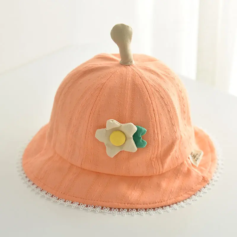 

W059 5-15 Month Baby Bucket Hat Infant Boys Girls Cotton Breathable Sun Hat Kids Toddler Breathable Summer Beach Cap Beanie