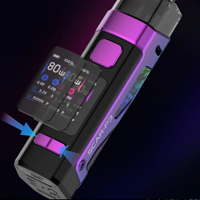 SMOK SCAR-P5 Pod Vape Kit 80 Вт SCAR-P3 pod 2000 мАч 5 мл картридж об/мин 2 сетки 0 16 Ом катушка сетка 4