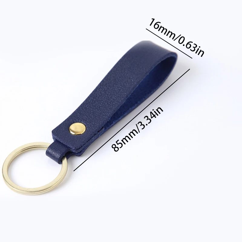 

8 Colors Fashion PU Leather Keychain Business Gift Leather Key Chain Men Women Car Key Strap Waist Wallet KeyChains Keyrings