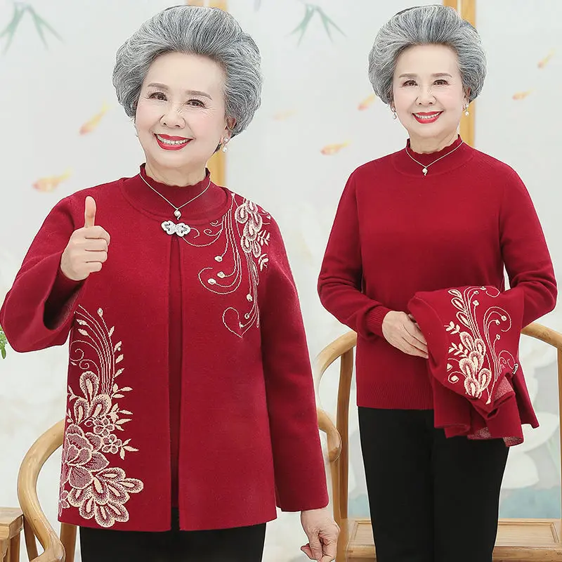 Для мамы Сезон весна-осень Верхняя одежда Топы бабушка из двух предметов
