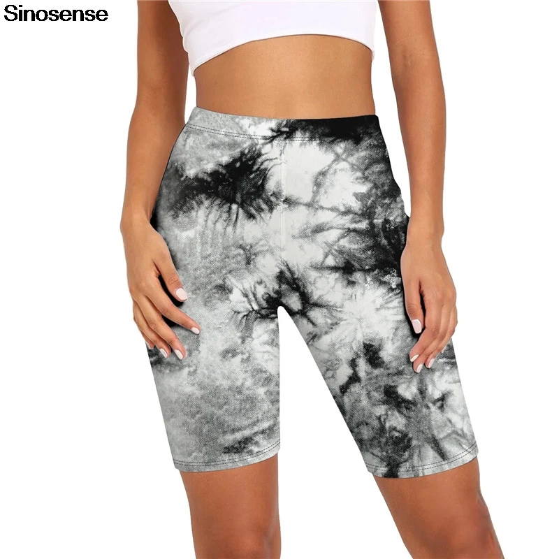 Женские спортивные шорты с высокой талией для тренировок байкерские 2020 летние