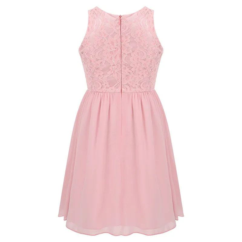 Цветочные кружевные платья подружки невесты Детские для девочек без рукавов с