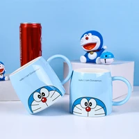 480ml creative cartoon ceramic mugs for coffee milk juice water cups doraemon