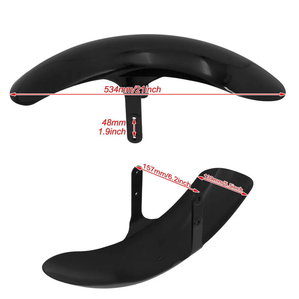 

Motorcycle Gloss Black Front Fender Mudguards Cover Extension Protector ABS Plastic For Harley Softail Breakout FXSB 2013- 2018