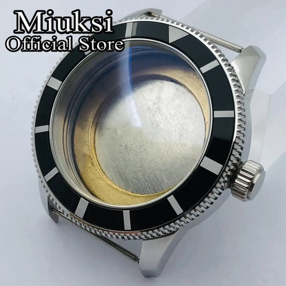 

Чехол Miuksi 46 мм из полированной нержавеющей стали подходит для ETA 2836, MIYOTA 8215 821A 8205, Mingzhu DG2813 3804, Seagull 1612