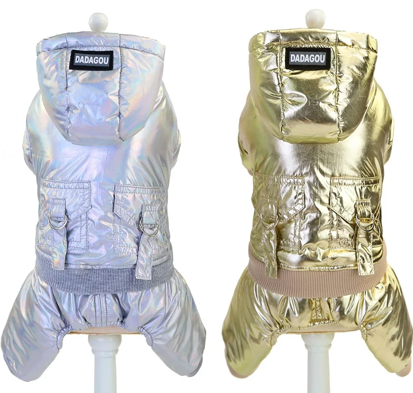 

Pet Dog Clothes Russia Snow Winter Warm Coat Jumpsuit Hoodie Thicken Waterproof Pet Clothing For Teddy Dogs Costume Cat Clothes