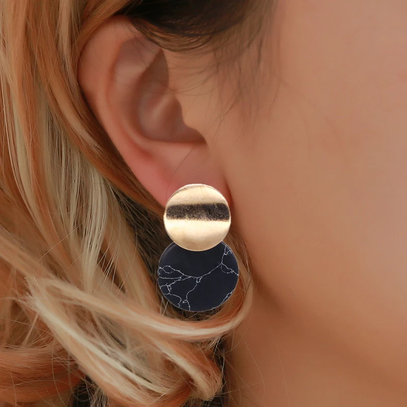 Черные акриловые висячие серьги в Корейском стиле для женщин 2019 модные ювелирные