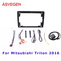 asvegen car radioframe for mitsubishi triton 2016 car dvd frame install panel dash mount installation dashboard
