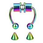 Новинка 2021, многоразовое кольцо из сплава, фальшивый магнит, кольцо в форме подковы, не пирсинг кольцо, ювелирные изделия для вечерние ринки, бара, свадьбы, дня рождения # PY