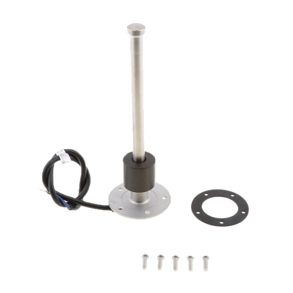 

200mm Marine Boat Fuel Level Sensor Sending Unit with Water Tank Round 2inch Gauge White for Boats