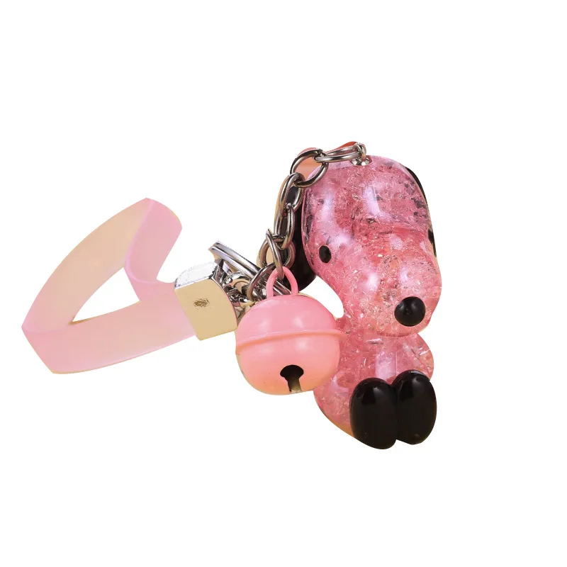 

Crack Crack Dog Cartoon Doll Keychains Jellies Leather Car Pendant Key Chains Delicacy Key Rings Give Girlfriend Favorite Gift