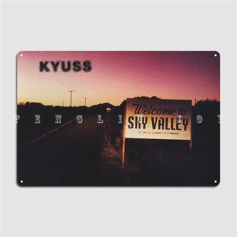 

Kyuss Welcome To Sky Valley Wood Sign Wall Cave Club Bar Decoration Garage Decoration Wooden Sign Posters
