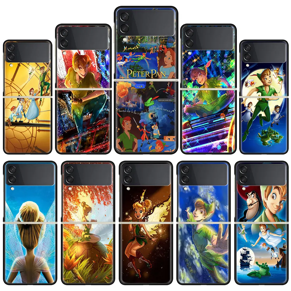 

Disney Cartoon Peter Pan Case for Samsung Galaxy Z Flip3 5G Cases Luxury Black Hard PC Cover Z Flip 3 Bag Shell Housing