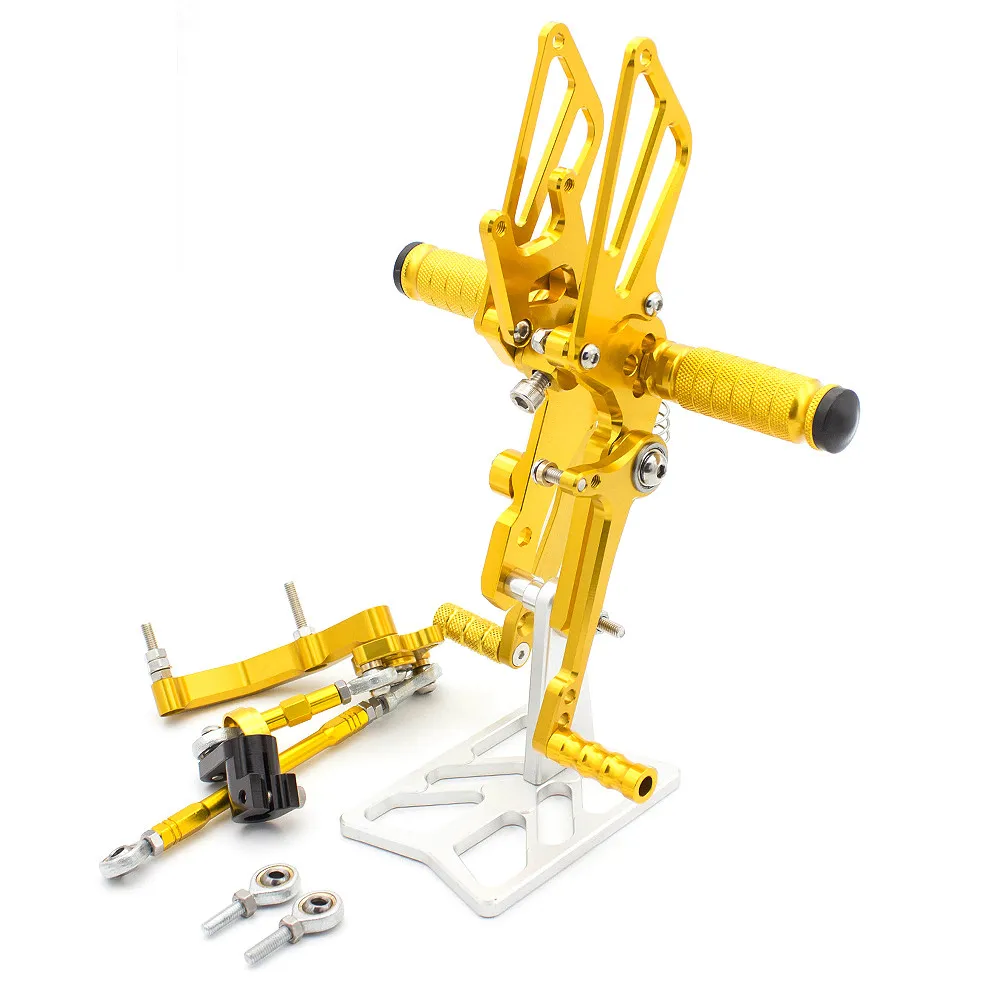 Gold Для KTM 690 Duke 2012- CNC алюминиевый сплав Подножка для мотоцикла Подножка педаль peg Rearset задний комплект - Цвет: Gold
