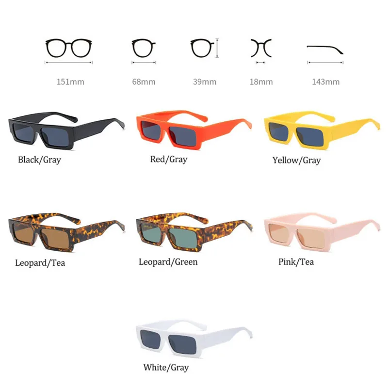 

Square Retro Sunglasses Women 2021 Vintage Small Rectangle Sun Glasses Ladies Brand Travel Flat Top Eyewear Gafas De Sol UV400