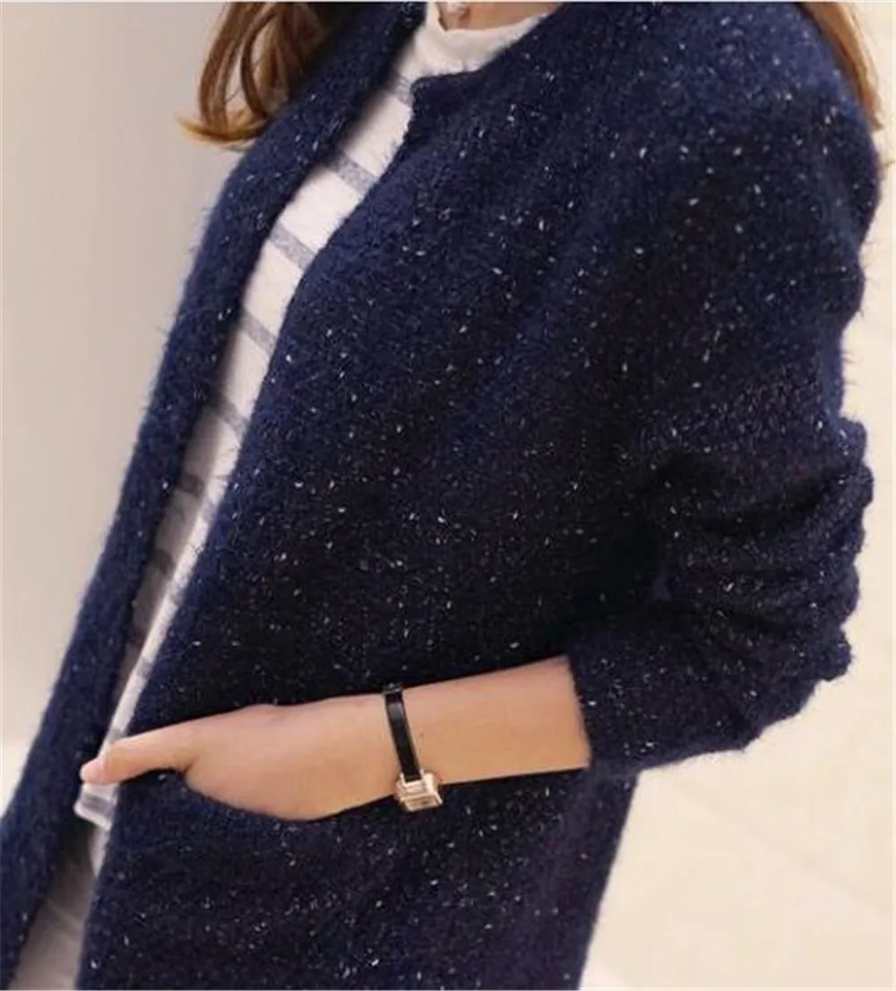 2020 Hot Women Spring Autumn Long Cardigan Sweater Coat Female Fashion Sleeve Crochet Girl Knitted Jacket Tops |