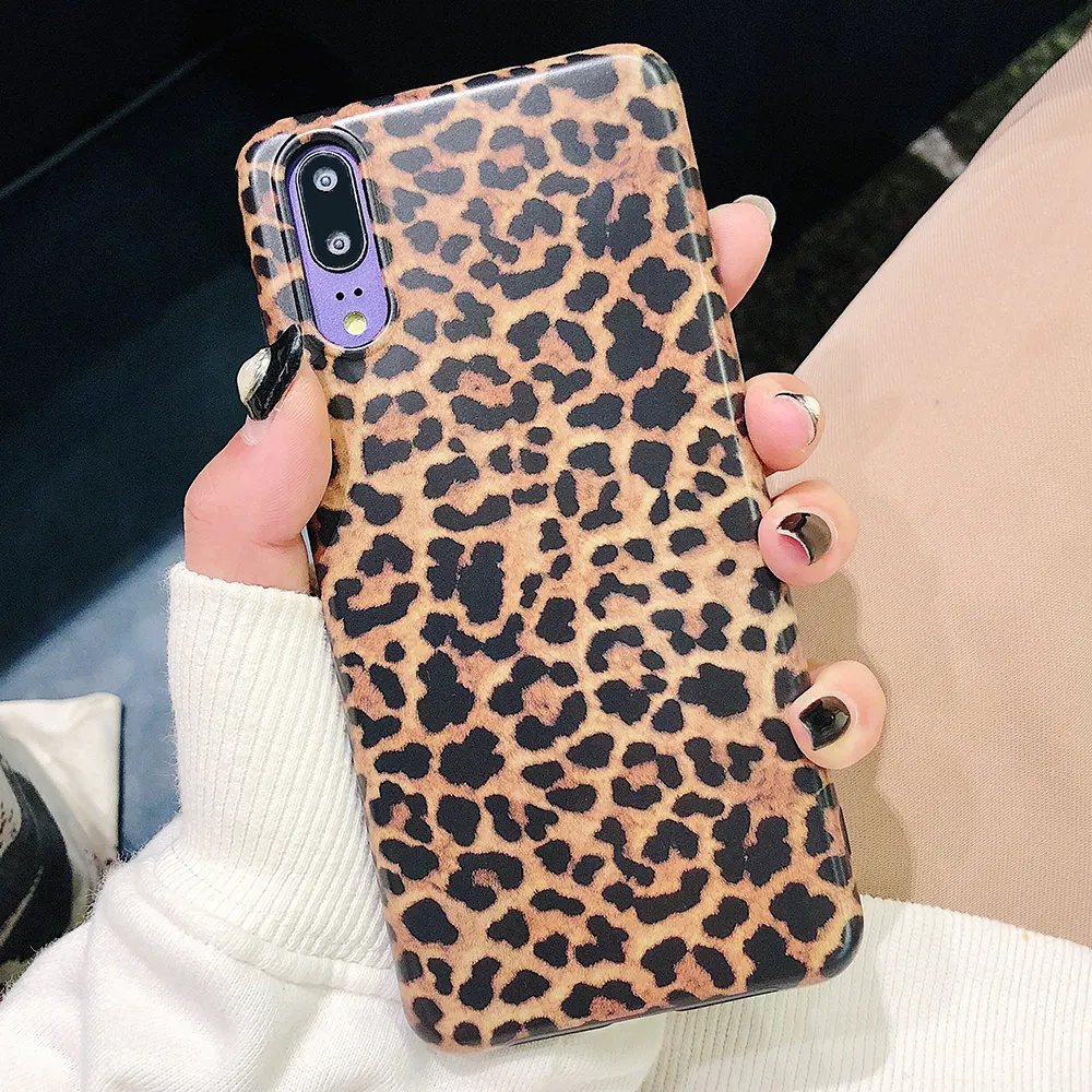 Бледно Леопардовый матовый мягкий чехол из ТПУ для Huawei P20 Lite P30 Pro Mate 20 Роскошный
