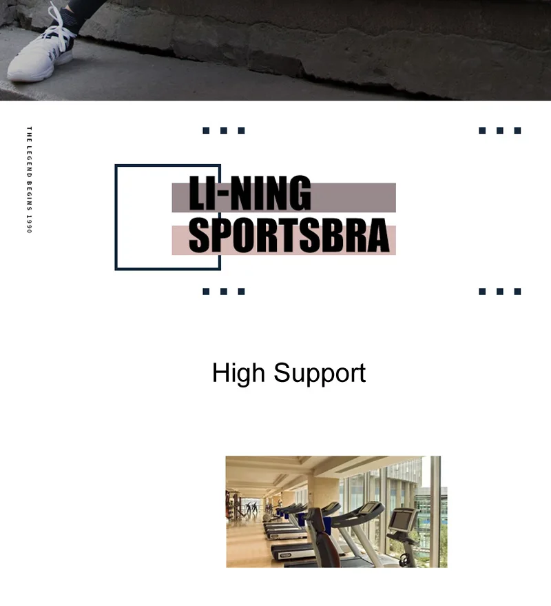 Li-Ning, женские спортивные бюстгальтеры для тренировок, высокая поддержка, плотная посадка, Регулируемые дышащие чашечки на подкладе, спортивные топы AUBP094 WBJ202