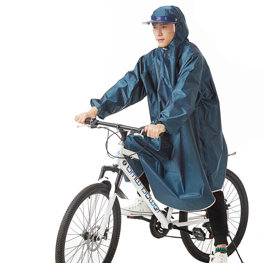 Желтый Дождевик Пончо женский открытый плащ велосипед с капюшоном дождевик для