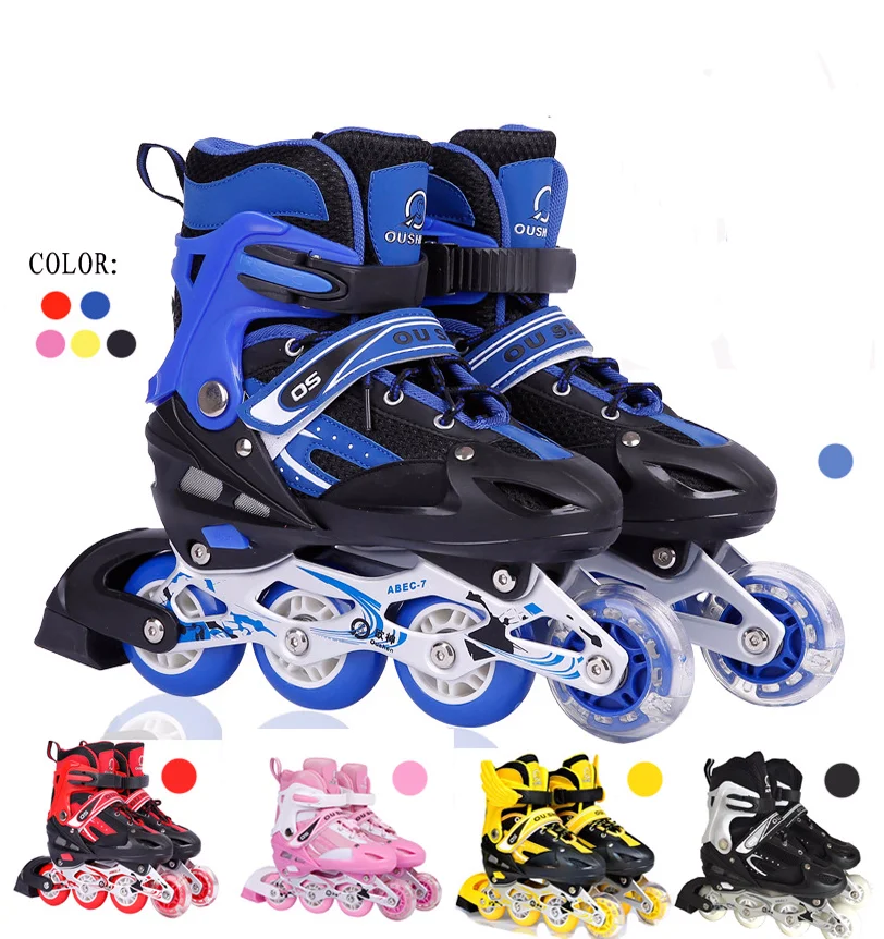 2021 регулируемые роликовые коньки детские флэш-роликовые кроссовки для улицы Patins