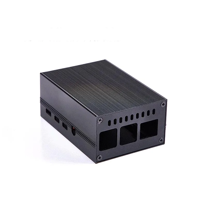 raspberry pi 4B металлический корпус raspberry pi 4 материнская плата коробка алюминиевый сплав защитный корпус с охлаждающими аксессуарами - Цвет: Black case