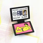 Эмалированные булавки ID Card X-файлы FBI мистер бернз лиза гомер джей мардж керк оригинальная флип фотография для друзей