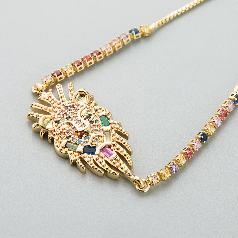 2020 новый дизайн модный браслет золотого цвета и для женщин простой голова льва