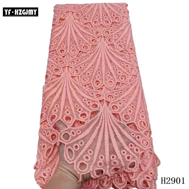 YF HZGJMY Latest African Cord Lace Fabric 2019 White tissu africain guipure Nigerian Water Soluble for Women A2901 | Дом и сад