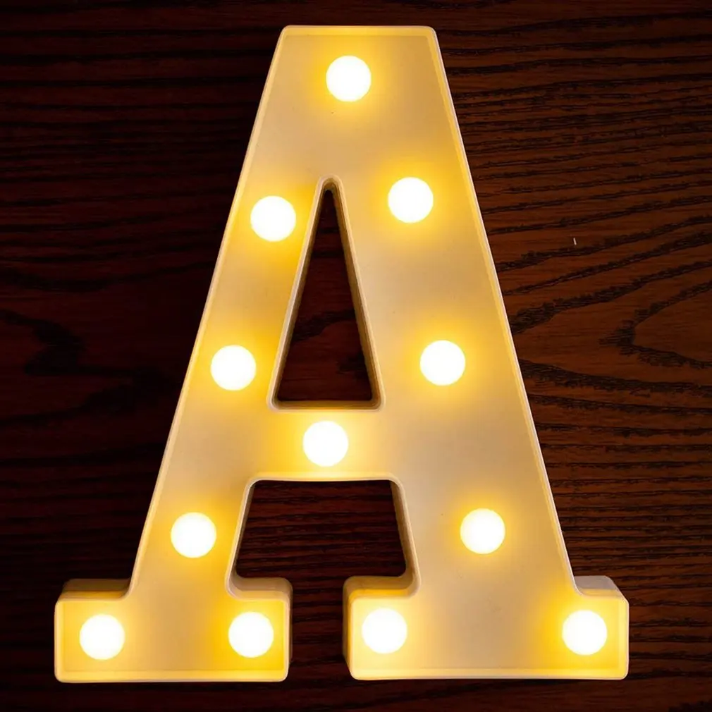 DIY Led Light Number Letter Night Romantic Wedding Birthday Party Christmas Home Bar Valentines Day Decoration | Дом и сад