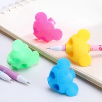 new kawaii creative stationery mouse silicone pen grip environmental children student pencil writing grip corrector orthosis