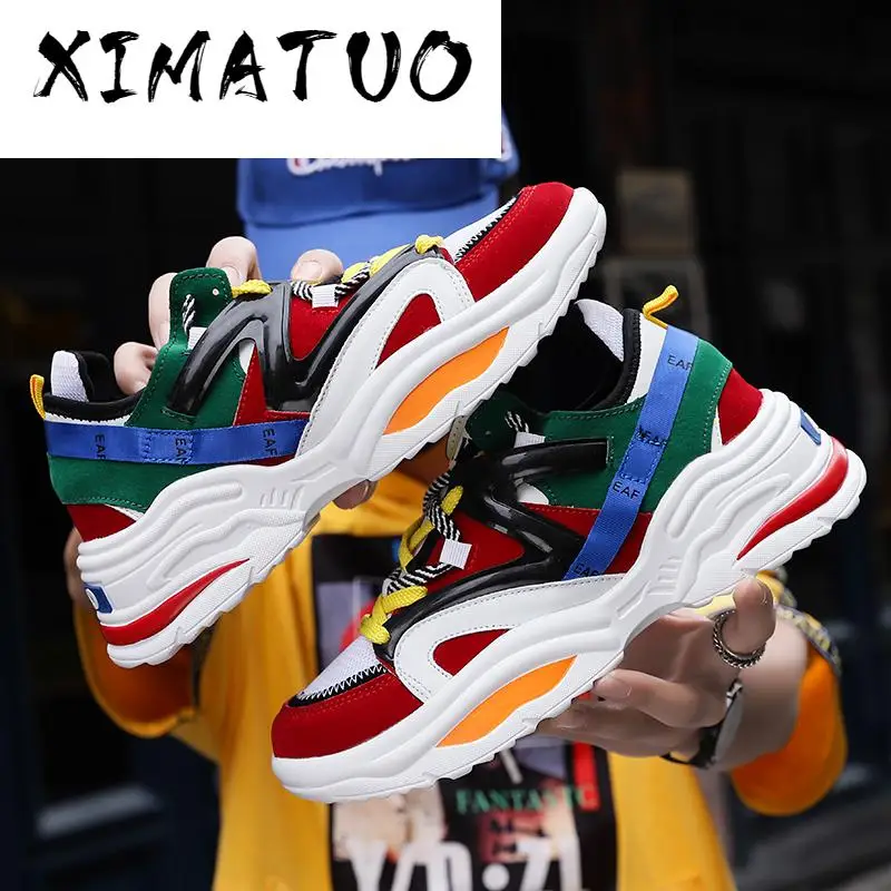 Мужские кроссовки в стиле Харадзюку повседневные дышащие из сетчатого материала