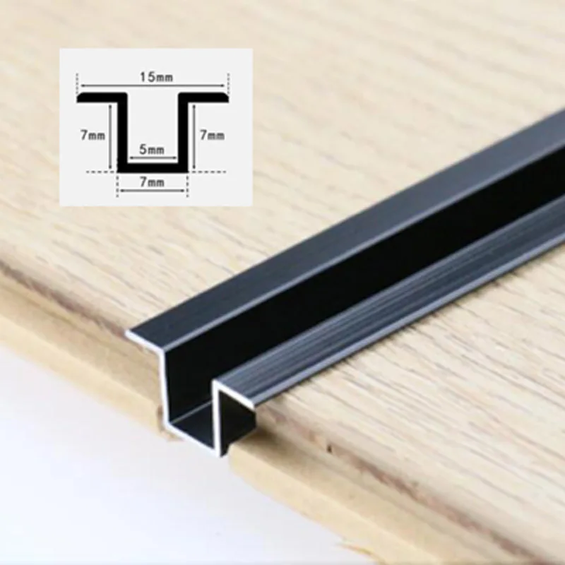 1 шт. 5 мм * 1000 Яркий черный выпуклый тип алюминиевого сплава декоративные линии