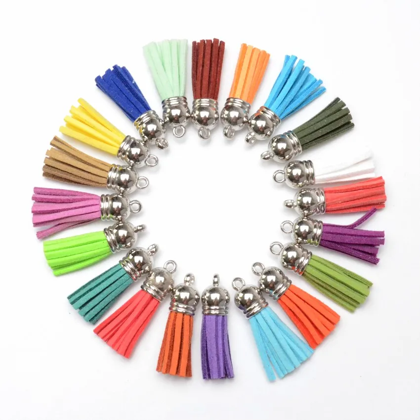 20 шт 3 8 см винтажная кожаная кисточка бахрома для Purl Macrame DIY ювелирные изделия