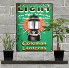 Светильник-фонарь Coleman для кемпинга, Рождественская металлическая вывеска, настенный постер, настенный Декор для дома, офиса, бара, столовой