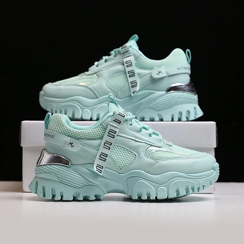 Женские кроссовки на массивной платформе оранжевые или бежевые повседневные