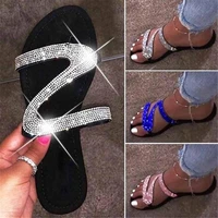 siddons glitter slippers women summer sandals fashion bling crystal female flip flops beach diamond flat shoes outdoor slippers