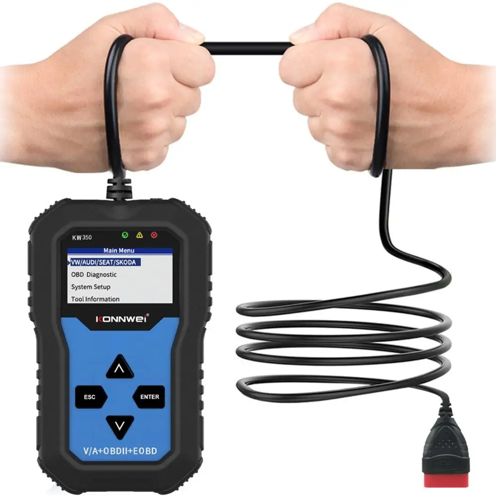 Автомобильный сканер KONNWEI KW350 OBD2 считыватель кодов автомобильный