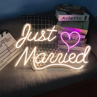 custom led letter neon sign just married wall decor for restaurant home hotel hall engagement wedding party background light