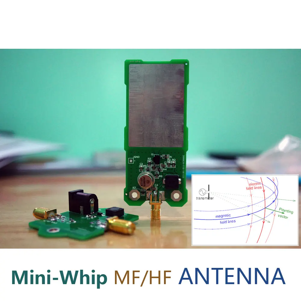 Мини Whip MF/HF/VHF SDR антенна мини Коротковолновая активная для радиоприемника