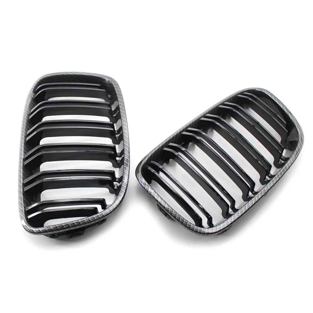 1 пара левый и правый карбоновый вид автомобильный передний бампер решетка